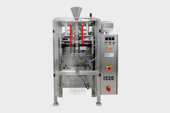 Vertikale Packmaschine, Schlauchbeutel, Verpackungsmaschine I520 / Vertical Packaging Machine I520 / Confezionatrice verticale I520